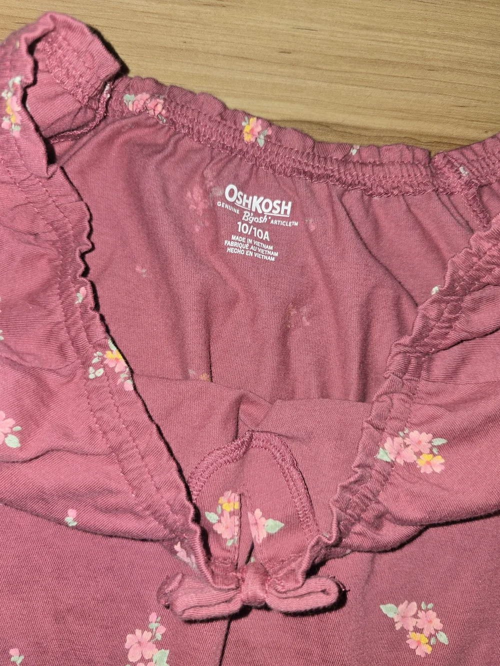 OshKosh B'gosh Mauve Pink Floral Short Sleeve Peasant Top